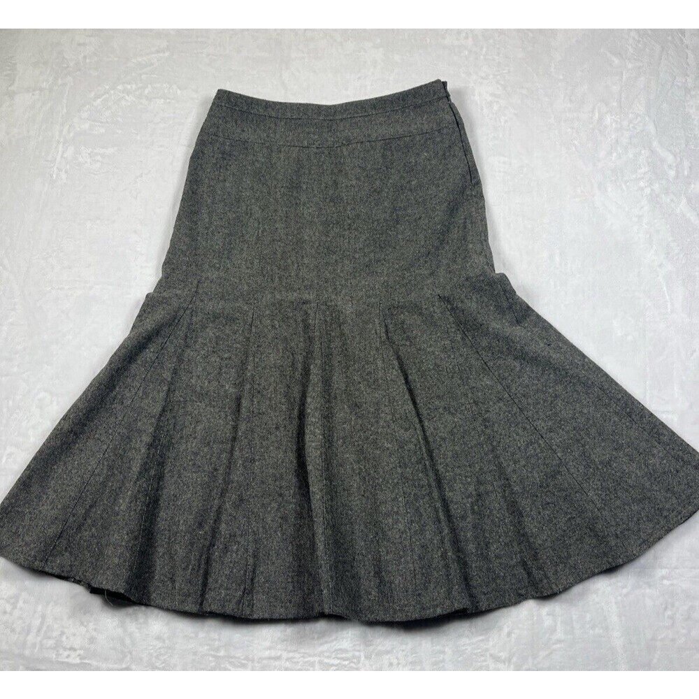 Darjoni Women's Wool Blend Skirt Lined Gray/Black Size 6